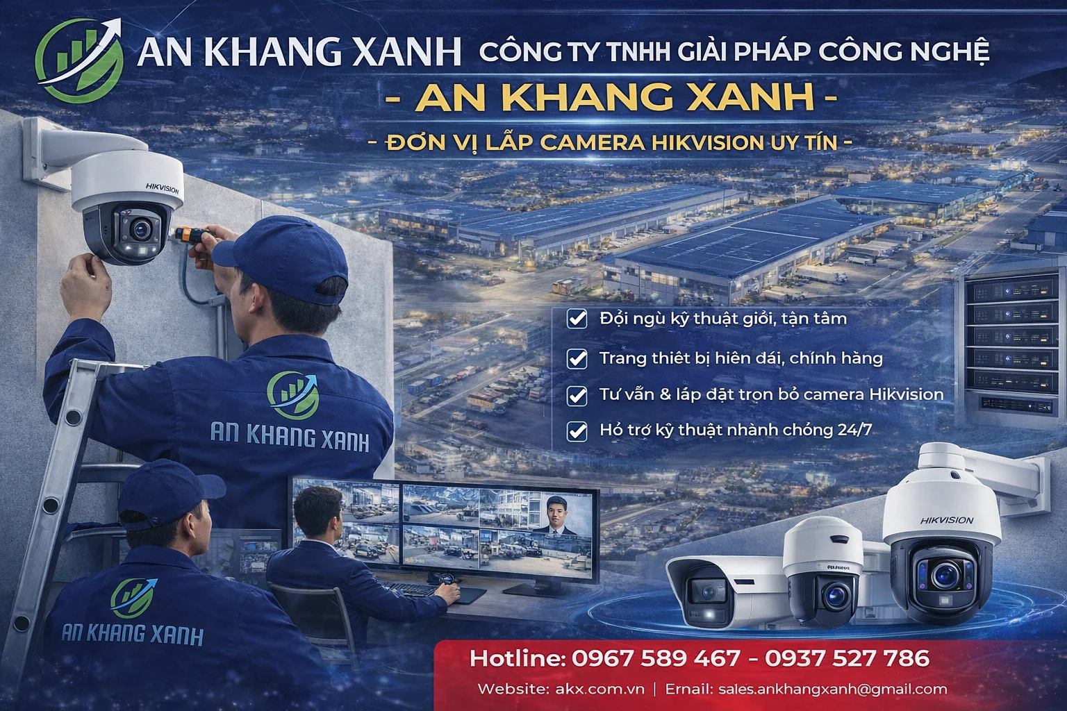 Công Ty TNHH Giải Pháp Công Nghệ An Khang Xanh – Đơn vị lắp camera Hikvision uy tín